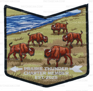 Patch Scan of Prairie Thunder Charter Member pocket patch