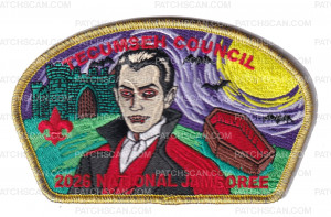 Patch Scan of Tecumseh Council 2026 Jamboree (Vampire) Gold Metallic