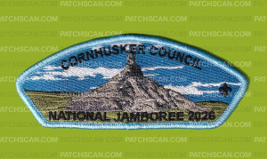 Patch Scan of Cornhusker Council Jamboree 2026 CSP (Rock) Blue