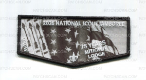 Patch Scan of Mid-Iowa Council 2026 National Jamboree OA Set (Flap) Gray