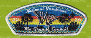 Patch Scan of Rio Grande Council 2026 Jamboree (Butterfly)