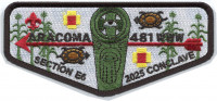ARACOMA LODGE SECTION E6 CONCLAVE 2025 FLAP Black Warrior Council #6