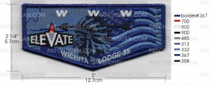 Patch Scan of WICHITA LODGE 2026 NATIONAL JAMBOREE FLAP MONOCHROMATIC