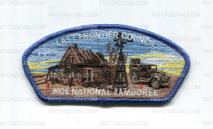 Patch Scan of Last Frontier Council 2026 NJ Dust Bowl JSP blue border