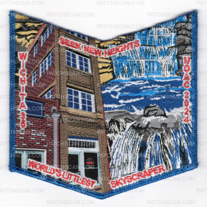 Patch Scan of Wichita 35 NOAC 35 pocket patch blue met border