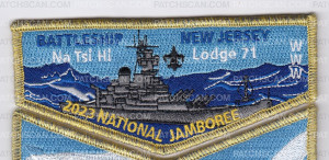 Patch Scan of Monmouth Council 2023 National Jamboree Flap Set