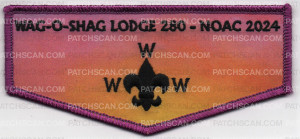 Patch Scan of wag o shag noac flap- PURPLE BORDER