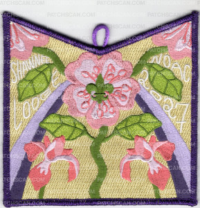 Patch Scan of Shawnee Lodge 51 2027 NOAC pocket patch purple metallic border