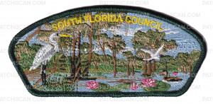 Patch Scan of South Florida Council 2026 CSP green metallic border