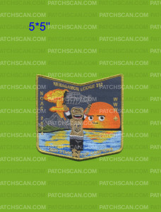 Patch Scan of Las Vegas Area Council NOAC 2024 Knights (Gold Bottom)