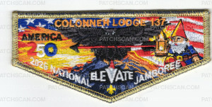 Patch Scan of Colonneh Lodge 2026 Jamboree Flap (Gold)