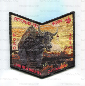 Patch Scan of Chippewa Valley 2024 NOAC Pocket piece (cow)