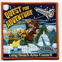 Quest for Adventure - 2013 National Jamboree Jacket Patch Long Beach Area Council #032