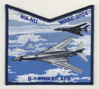 Ma-Nu NOAC 2024 B-1 Tinker AFB pocket patch Last Frontier Council #480