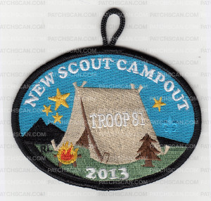 Patch Scan of X166804A NEW SCOUT CAMPOUT TROOP 81