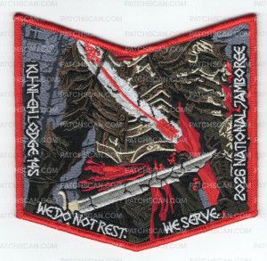 Patch Scan of Dan Beard Council 2026 Jamboree OA (Pocket Piece) Red
