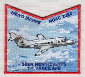 Patch Scan of Ema'O Mahpa NOAC 2024 T-1 Vance AFB pocket patch red border