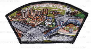 Patch Scan of Heart of America Council 2026 NJ JSP gnome in plane over KC