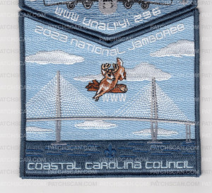 Patch Scan of 2023 National Jamboree - Coastal Carolina Council OA Pocket Set