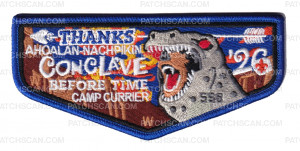 Patch Scan of Chickasaw Council Conclave Flap(Thanks w/ Blue border)