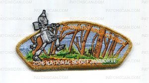 Patch Scan of Coronado Area Council 2026 NJ metal man JSP gold met border