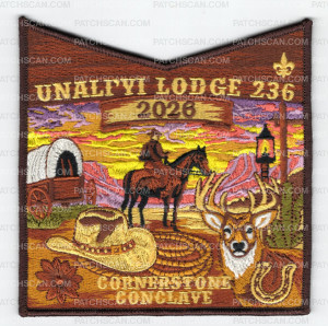 Patch Scan of Unali'yi 236 2026 Cornerstone Conclave pocket patch brown border