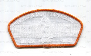 Patch Scan of Greater Los Angeles Area Council Camp Big Horn 75 CSP