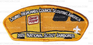 Patch Scan of Laurel Highlands Council 2026 Jamboree Set (Oscar Mayer) Orange