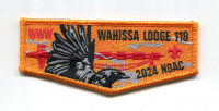 2024 Wahissa NOAC flap orange Old Hickory Council #657