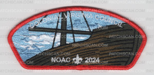 Patch Scan of Colonial Virginia Council NOAC 2024 CSP red border