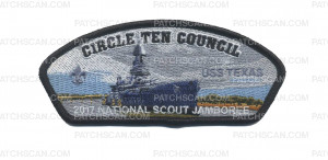 Patch Scan of Circle Ten Council - 20174 National Jamboree - USS Texas 