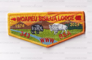 Patch Scan of WOAPEU SISILIJA LODGE 343 OA FLAP SPLIT BORDER