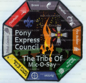 Patch Scan of THE TRIBE OF MIC-O-SAY PONY EXPRESS BACK PATCH