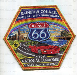 Patch Scan of Rainbow council 2026 NJ Center patch gold met bdr