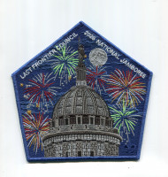 Last Frontier Council 2026 NJ Center patch blue border Last Frontier Council #480 merged with Cimmaron Council