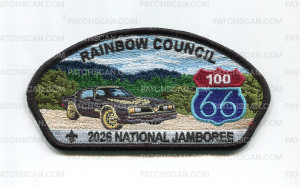 Patch Scan of Rainbow Council 2026 NJ black car JSP black border