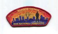Rainbow Council 2026 NJ Scout with skyline JSP red border Rainbow Council #702