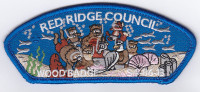 X169562A RED RIDGE COUNCIL WOOD BADGE (fake csp under water) ClassB	