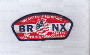 Patch Scan of Bronx We Support Scouting FOS 2024