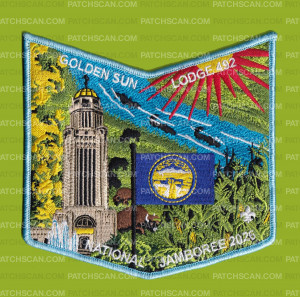 Patch Scan of Cornhusker Council Jamboree 2026 OA (Bottom) Blue