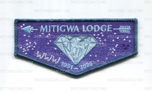 Patch Scan of Mitigwa Lodge 75th Arrows Flap (Dark Blue)