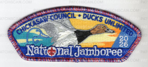Patch Scan of Chickasaw Council 2026 Jamboree (CSP-Red) Metallic