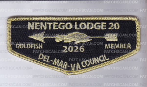 Patch Scan of Netego Gold FIsh Member 2026 Flap