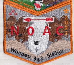 Patch Scan of WOAPEU SISILIJA LODGE 343 NOAC 2022 FLAP AND POCKET SET 