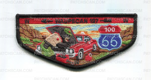 Patch Scan of Waupecan 197 100 Rt 66 flap black border