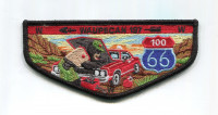 Waupecan 197 100 Rt 66 flap black border Rainbow Council #702