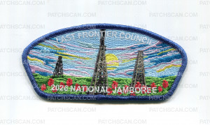 Patch Scan of Last Frontier Council 2026 NJ Oil Derricks JSP blue border