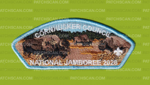 Patch Scan of Cornhusker Council Jamboree 2026 CSP (Buffalo) Blue