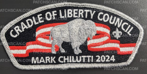 Patch Scan of  CRADLE OF LIBERTY MARK CHILUTTI 2024 SILVER BUFFALO