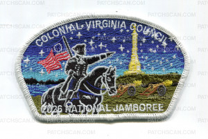 Patch Scan of Colonial Virginia Council 2026 Jamboree JSP Washington on horse
